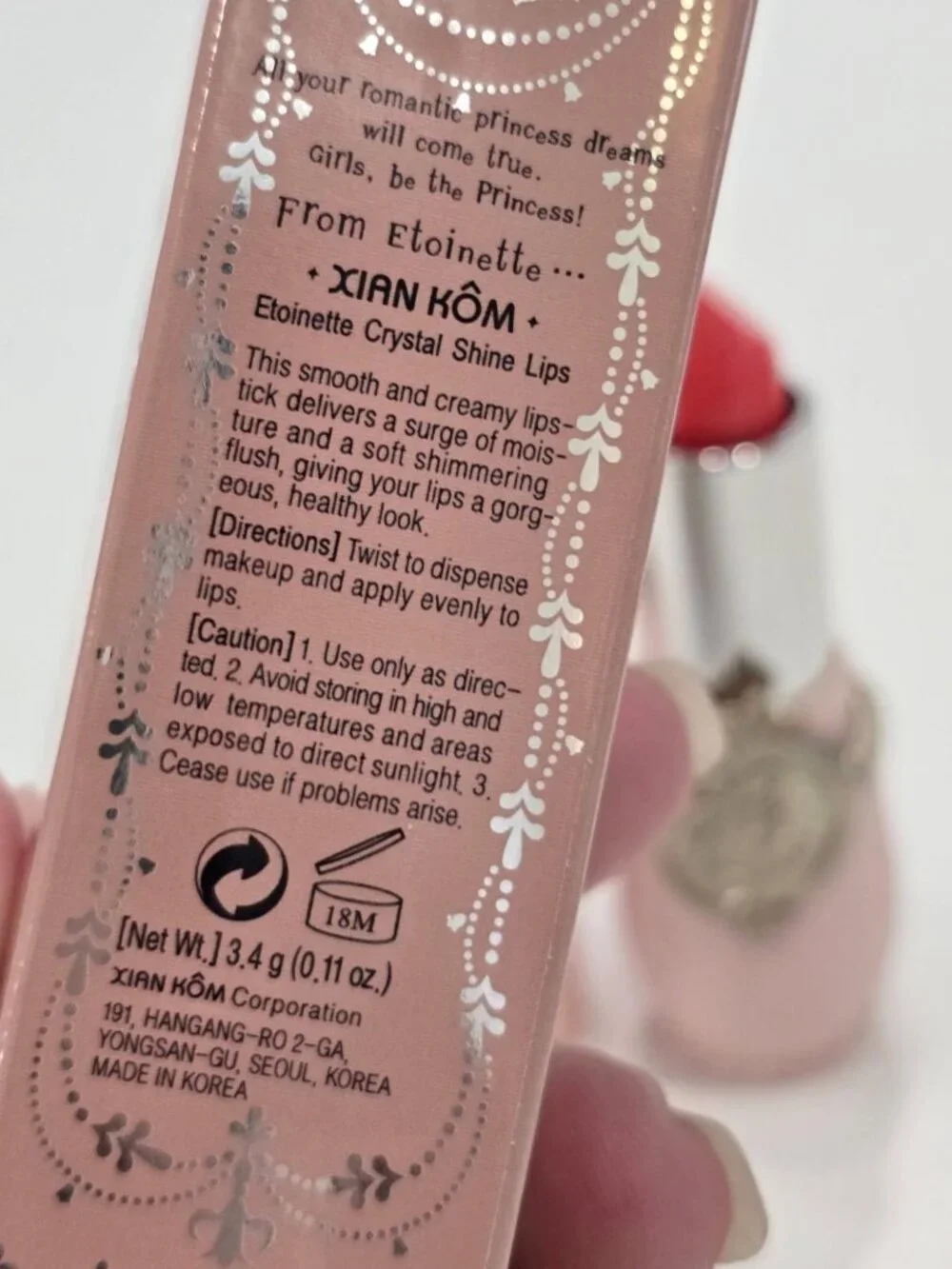 Etoinette ✦ Crystal Shine Lips Lipstick ✦ Shimmering Moisturizing Romantic NWT